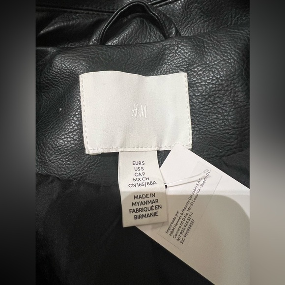 NWT H&M COATED BIKER JACKET - Picture 10 of 12